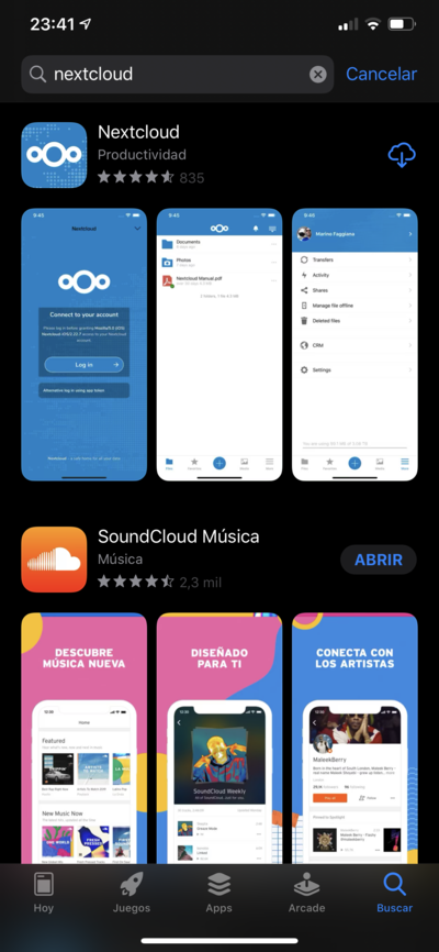 Nextcloud buscar aspecto app store.png