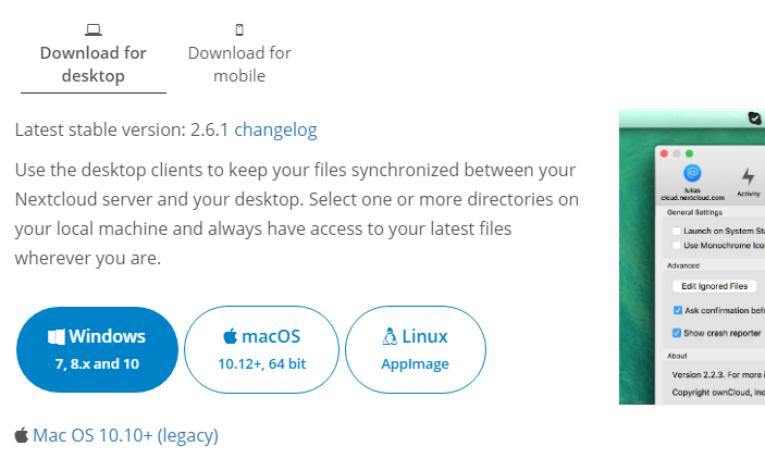 Archivo:Nextcloud clientes OS.png